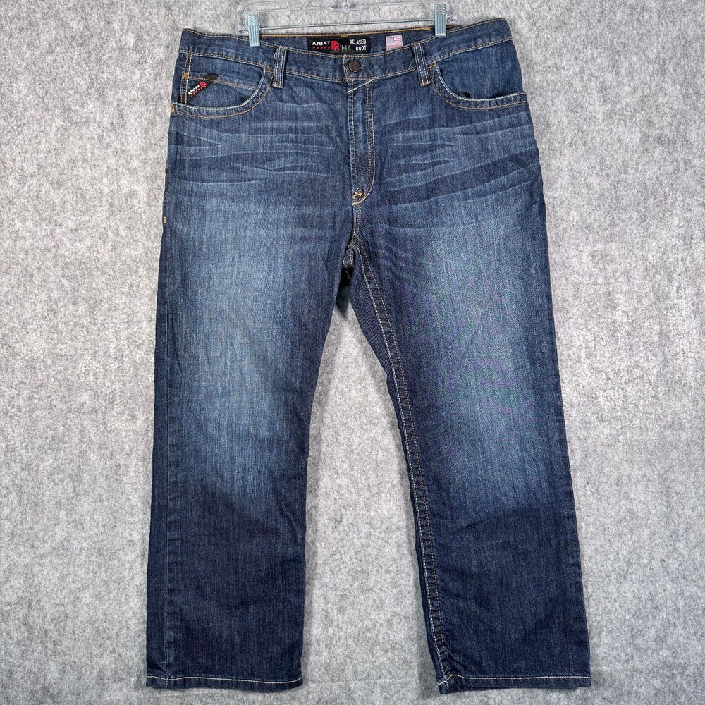 Ariat FR M4 Relaxed Boot Jeans Mens 40x30 Blue Denim Workwear